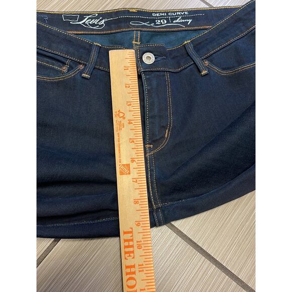 streetwear everyday Levis Demi curve skinny jeans womens 29x28 dark wash stretch - Picture 6 of 11